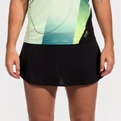 Ademend Padelrokje Voor Dames 500 Groen Zwart