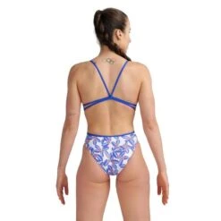 Allover Badpak Met Kanten Rug Arena - Neon/Blauw/Multi -Aanbiedingen Trend Doek Winkel allover badpak met kanten rug arena neonblauwmulti 1