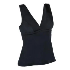 Bikinitop TANKINI MARINE Met V-hals En Uitneembare Pads EFFEN ZWART -Aanbiedingen Trend Doek Winkel bikinitop tankini marine met v hals en uitneembare pads effen zwart 2