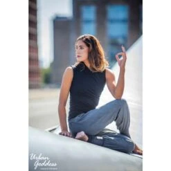 Dakini - Hippe Aladdin Broek Van Biologisch Katoen Off Black - Grijs -Aanbiedingen Trend Doek Winkel dakini hippe aladdin broek van biologisch katoen off black grijs 2