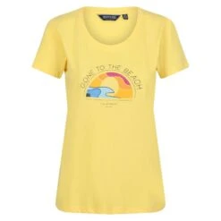 Regatta Filandra VI Fitness-T-shirt Met Korte Mouwen Voor Dames - Geel -Aanbiedingen Trend Doek Winkel filandra vi fitness t shirt met korte mouwen voor dames geel 2