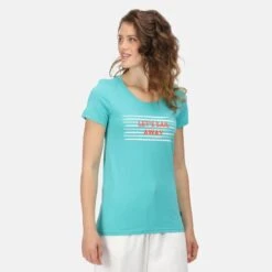 Regatta Filandra VI Fitness-T-shirt Met Korte Mouwen Voor Dames - Vaalgroen -Aanbiedingen Trend Doek Winkel filandra vi fitness t shirt met korte mouwen voor dames vaalgroen 4