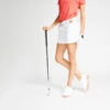 Golfbermuda Voor Dames Aardbeirood -Aanbiedingen Trend Doek Winkel golfshort voor dames mw500 wit