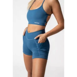 Luxe Series Shorts - Fitness - Dames - Blauw -Aanbiedingen Trend Doek Winkel luxe series shorts fitness dames blauw 1
