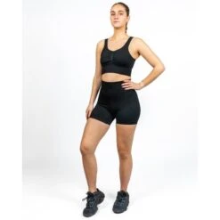 Motion Ribbed Sport Yoga Gym Shorts | Zwart -Aanbiedingen Trend Doek Winkel motion ribbed sport yoga gym shorts zwart 4