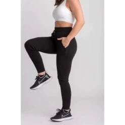 Premium Joggingbroek Fitness - Dames - Zwart -Aanbiedingen Trend Doek Winkel premium joggingbroek fitness dames zwart 3