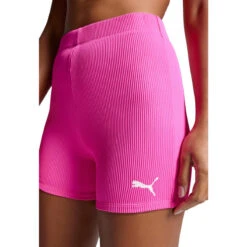 Puma Zwemshort Dames Ribbed Hot Pants Neon Pink -Aanbiedingen Trend Doek Winkel puma zwemshort dames ribbed hot pants neon pink 4