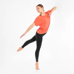 Soepel T-shirt Voor Moderne Dans Dames -Aanbiedingen Trend Doek Winkel soepel t shirt voor moderne dans dames oranje 5