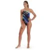 Speedo Glitchzone Placement Ribbonback Swimsuit - Black/ Multi -Aanbiedingen Trend Doek Winkel speedo glitchzone placement ribbonback swimsuit black multi