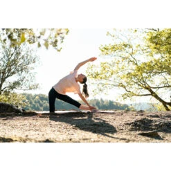 T-shirt Zachte Yoga Dames Ecodesigned -Aanbiedingen Trend Doek Winkel t shirt zachte yoga dames ecodesigned lichtroze 7